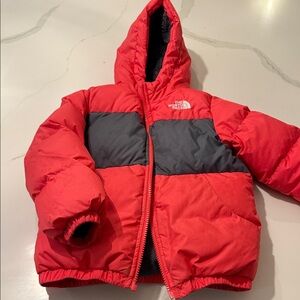 The North Face Kids' Red and Black Puffer Jacket